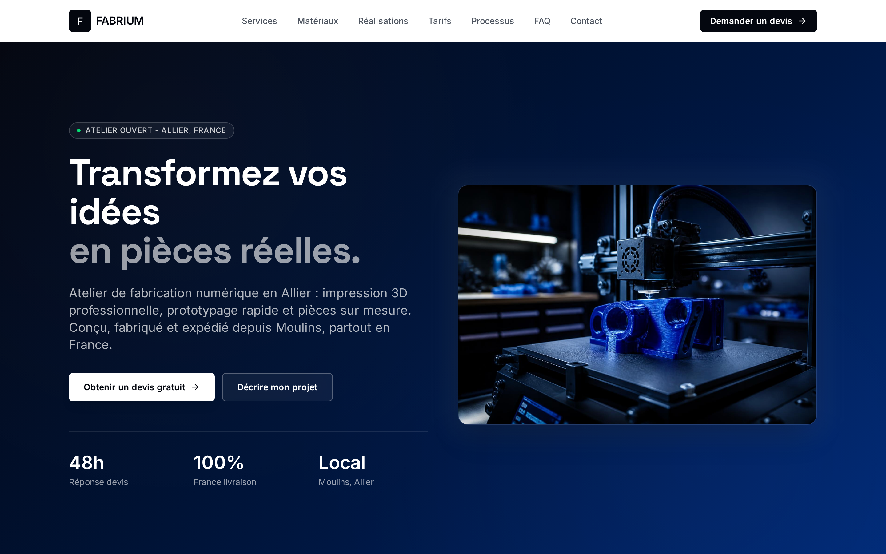 Aperçu du site Fabrium